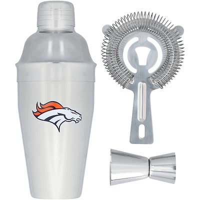 The Memory Company Denver Broncos Ensemble shaker, passoire et doseur en acier inoxydable
