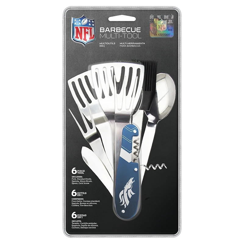 The Sports Vault Denver Broncos - Outil multifonction pour barbecue