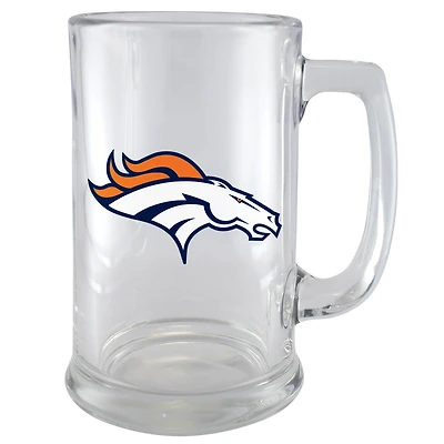 The Sports Vault Denver Broncos - Mot-symbole 15oz. Tasse en verre