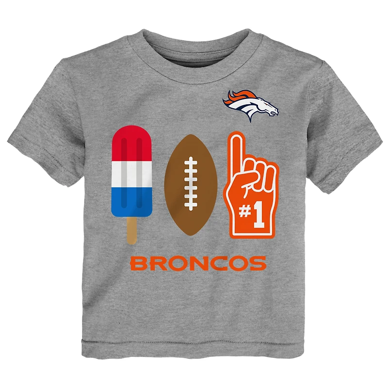 Toddler Gray Denver Broncos Americana Pop T-Shirt