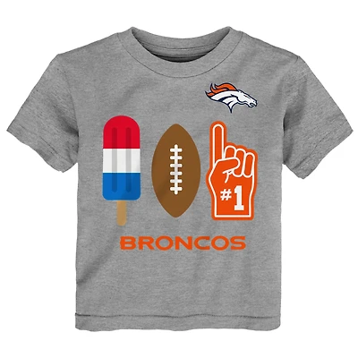 Toddler Gray Denver Broncos Americana Pop T-Shirt