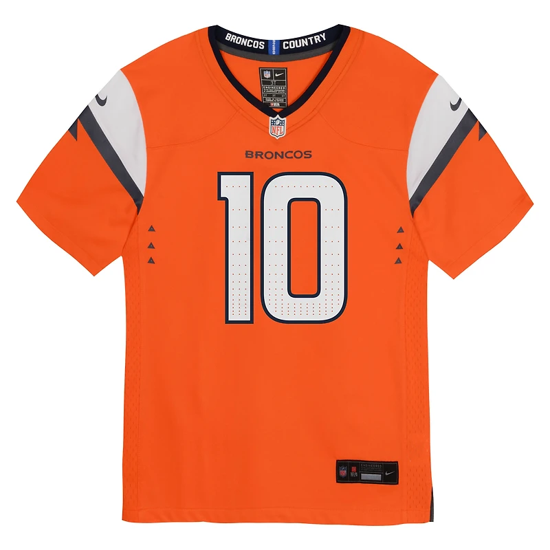 Toddler Nike Bo Nix Orange Denver Broncos Game Jersey