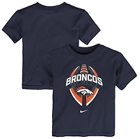 T-shirt Nike bleu marine Denver Broncos Icon Legend pour tout-petit