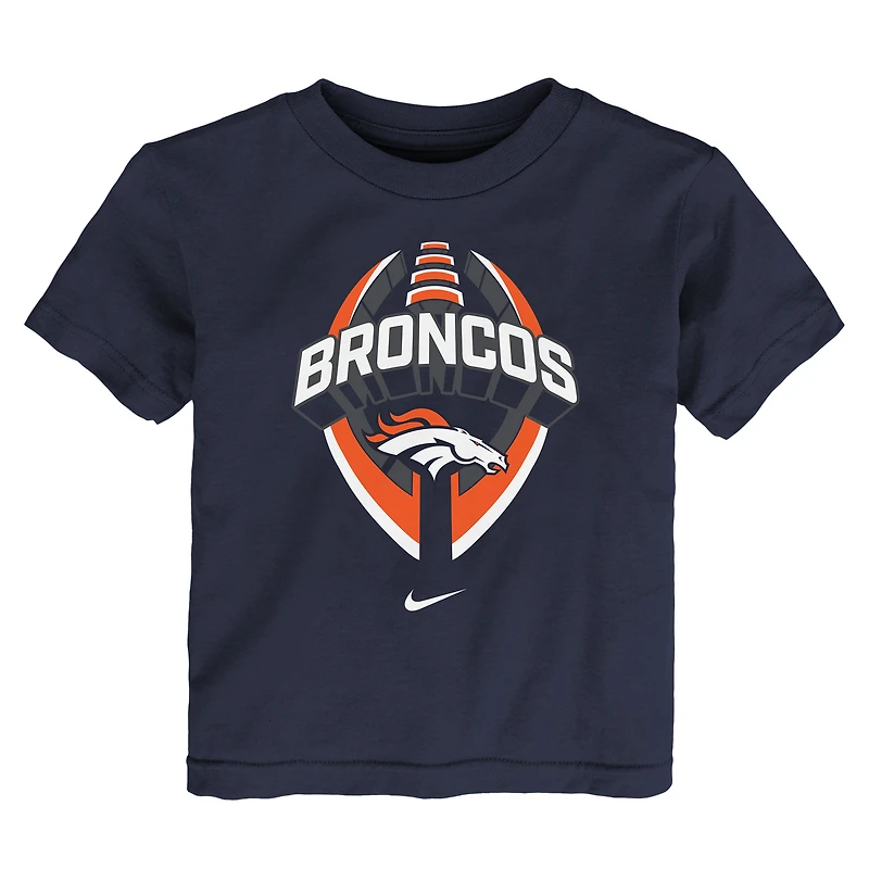 T-shirt Nike bleu marine Denver Broncos Icon Legend pour tout-petit