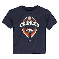 T-shirt Nike bleu marine Denver Broncos Icon Legend pour tout-petit