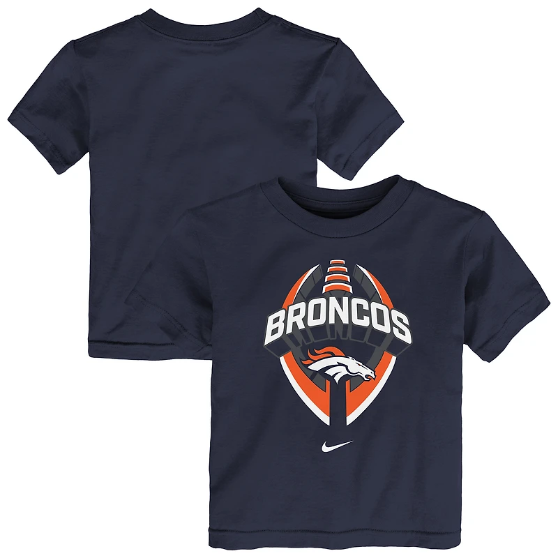 T-shirt Nike bleu marine Denver Broncos Icon Legend pour tout-petit