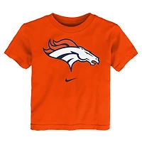 T-shirt Nike orange Denver Broncos pour enfant avec logo principal et légende