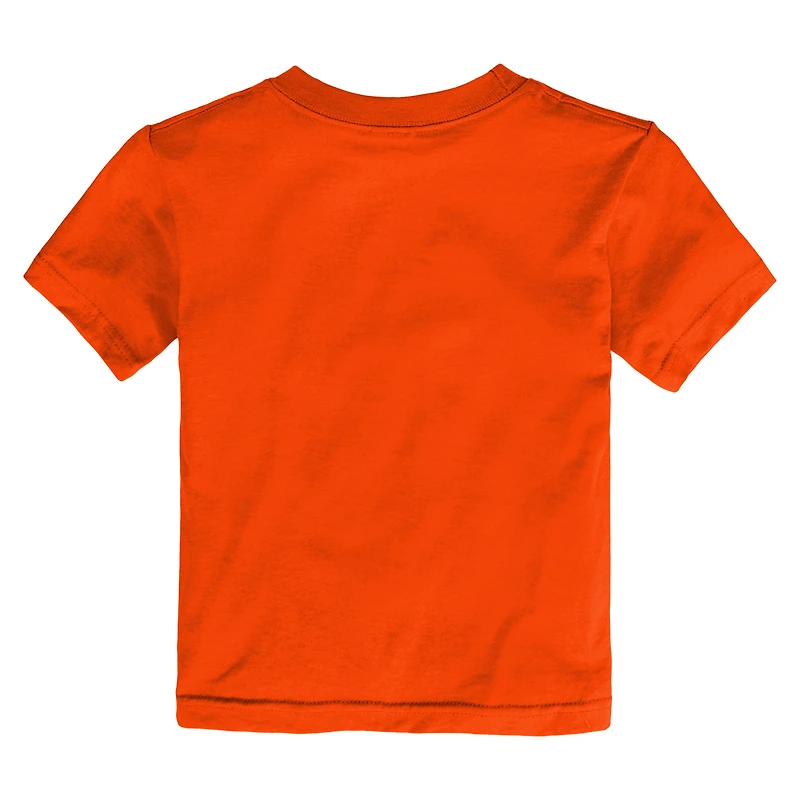 T-shirt Nike orange Denver Broncos pour enfant avec logo principal et légende