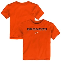 T-shirt Nike orange Denver Broncos avec logo pour enfant