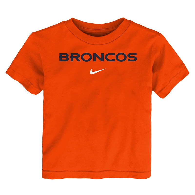 T-shirt Nike orange Denver Broncos avec logo pour enfant