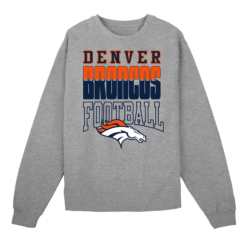 Toddler Outerstuff Heather Gray Denver Broncos Crewneck Sweatshirt & Pants Set