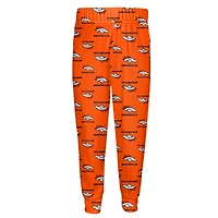 Toddler Outerstuff Orange Denver Broncos All-Over-Print Long Sleeve T-Shirt and Pants Sleep Set