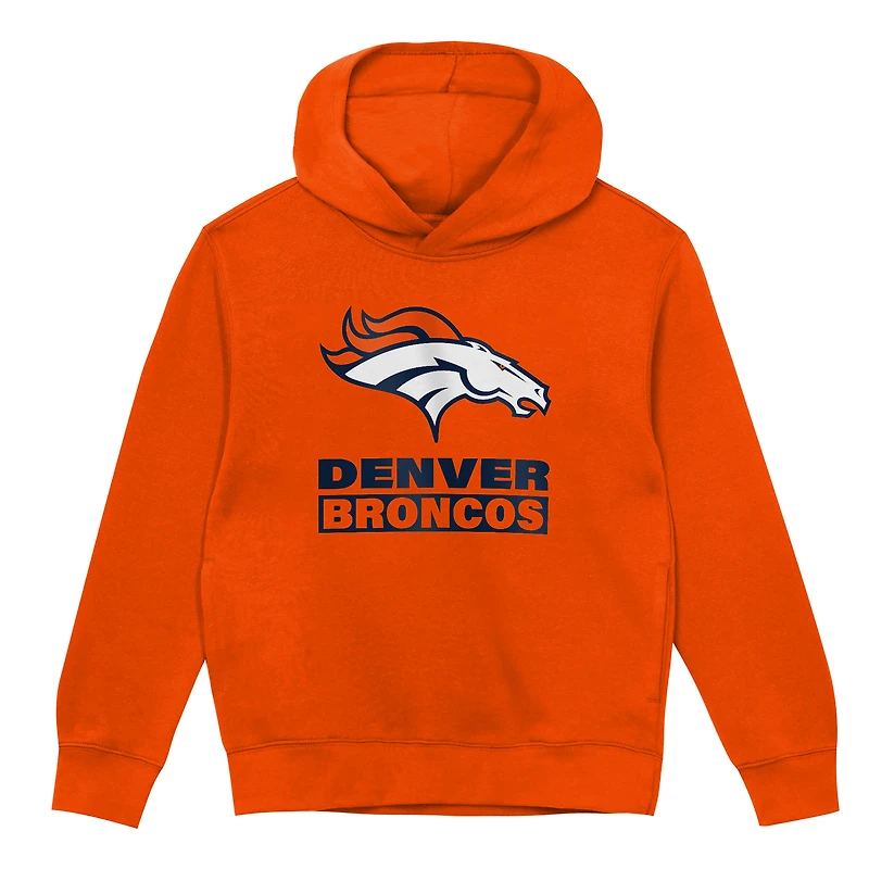 Sweat à capuche orange Denver Broncos Back to Basics pour tout-petits Outerstuff