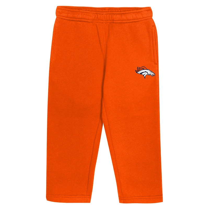 Ensemble sweat à capuche et pantalon en polaire orange Denver Broncos Lineman pour tout-petit Outerstuff