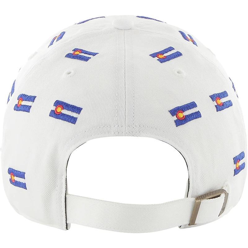 Unisex '47 White Denver Broncos Confetti Clean Up Adjustable Hat