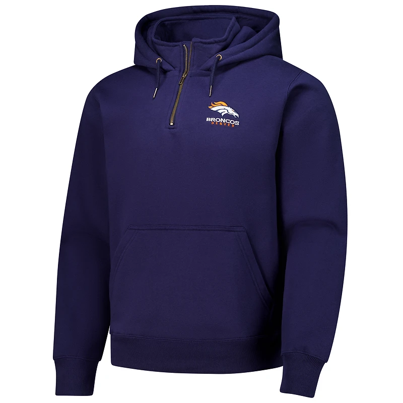 Unisex Dunbrooke  Navy Denver Broncos Defender Quarter-Zip Hoodie