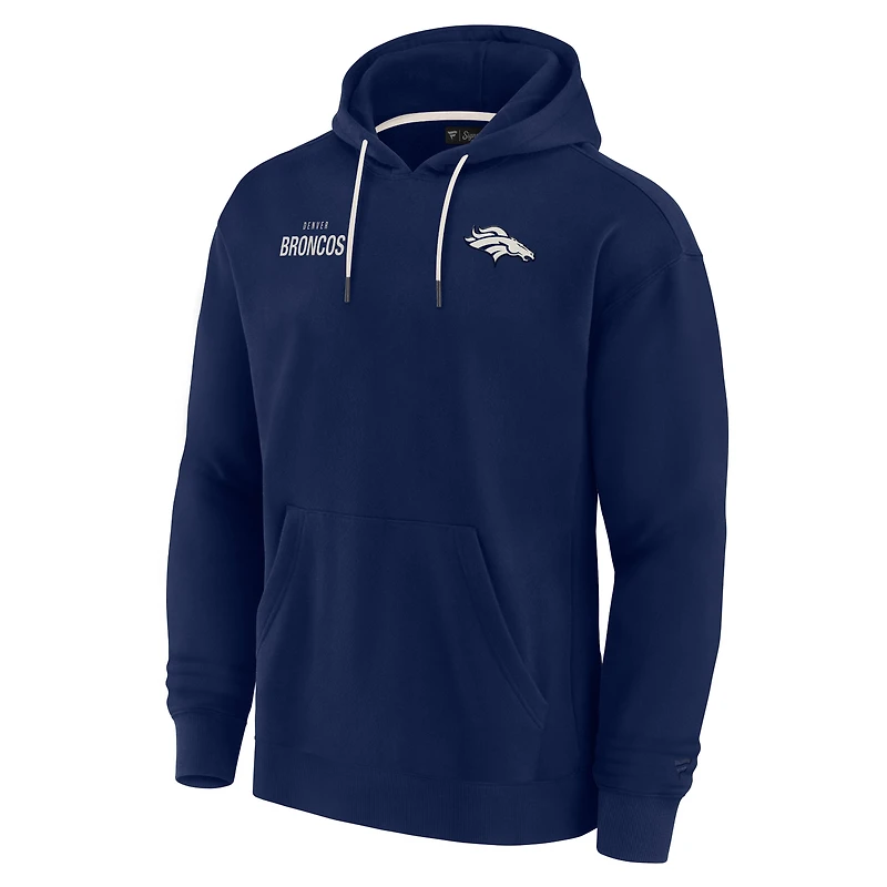 Sweat à capuche unisexe Fanatics bleu marine Denver Broncos Elements en polaire ultra douce