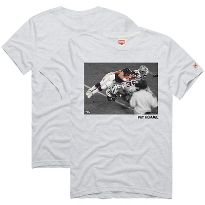 T-shirt unisexe hommage John Elway Ash Denver Broncos Pay Homage Tri-Blend