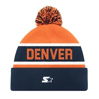Unisex Starter Navy Denver Broncos Cuffed Knit Hat with Pom