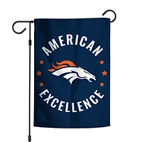 Drapeau de jardin double face WinCraft Denver Broncos 12" x 18" America 250