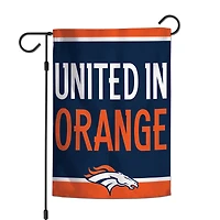 Drapeau de jardin WinCraft Denver Broncos à 2 faces, 30,5 x 45,7 cm