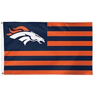WinCraft Denver Broncos 3' x 5' Americana Stars & Stripes Drapeau de luxe
