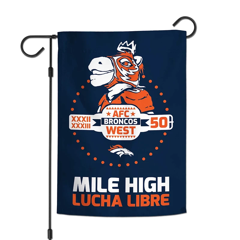 WinCraft Denver Broncos Lucha Libre 12" x 18" Double-Sided Garden Flag