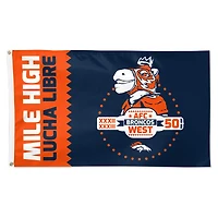 WinCraft Denver Broncos Lucha Libre 3' x 5' Deluxe Single-Sided Flag