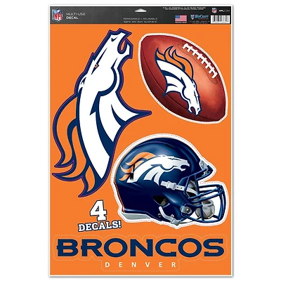 WinCraft Denver Broncos #1 Fan 11" x 17" Multi-Use Decal Sheet