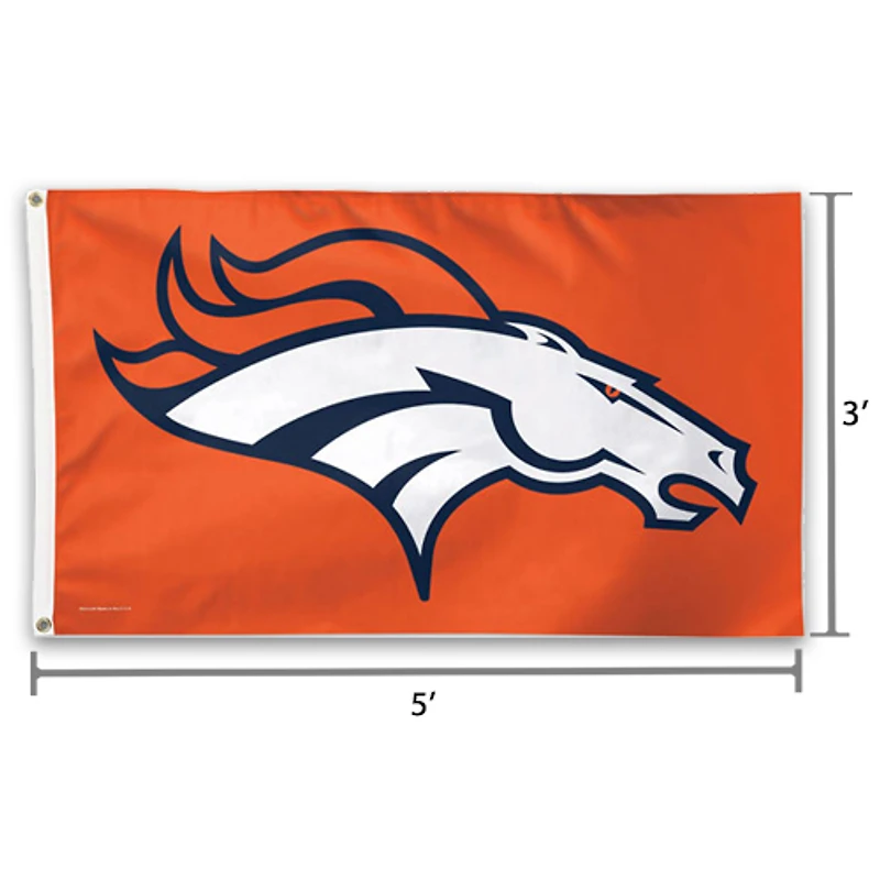 WinCraft Denver Broncos Single-Sided Deluxe 3' x 5' Flag
