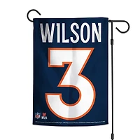 Drapeau de jardin double face WinCraft Russell Wilson Denver Broncos 12" x 18"