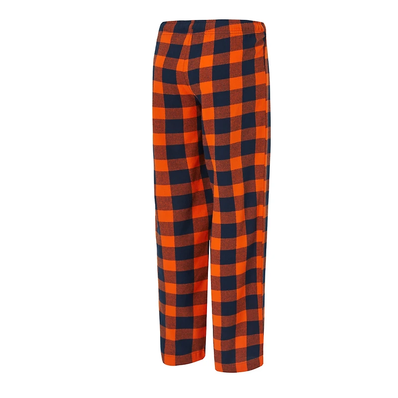 Women's Concepts Sport  Navy/Orange Denver Broncos Avondale T-Shirt & Pants Flannel PJ Set