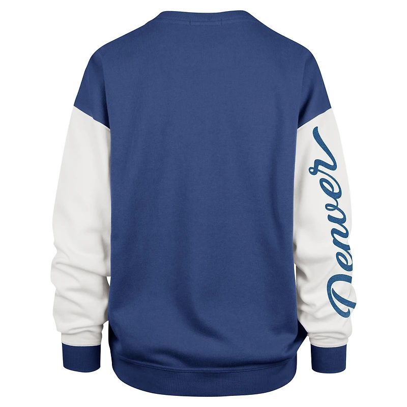 Sweat-shirt à enfiler Andie Double Header Denver Broncos '47 bleu marine pour femme