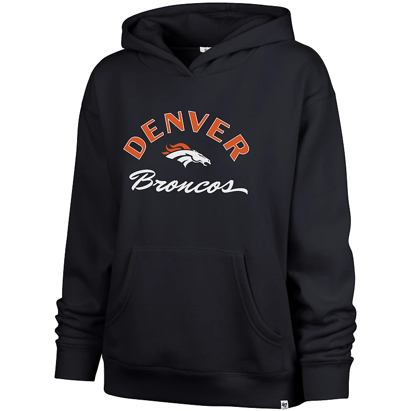 Women's '47 Navy Denver Broncos Whirlwind Naomi Pullover Hoodie