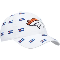 Women's '47 White Denver Broncos Confetti Clean Up Adjustable Hat