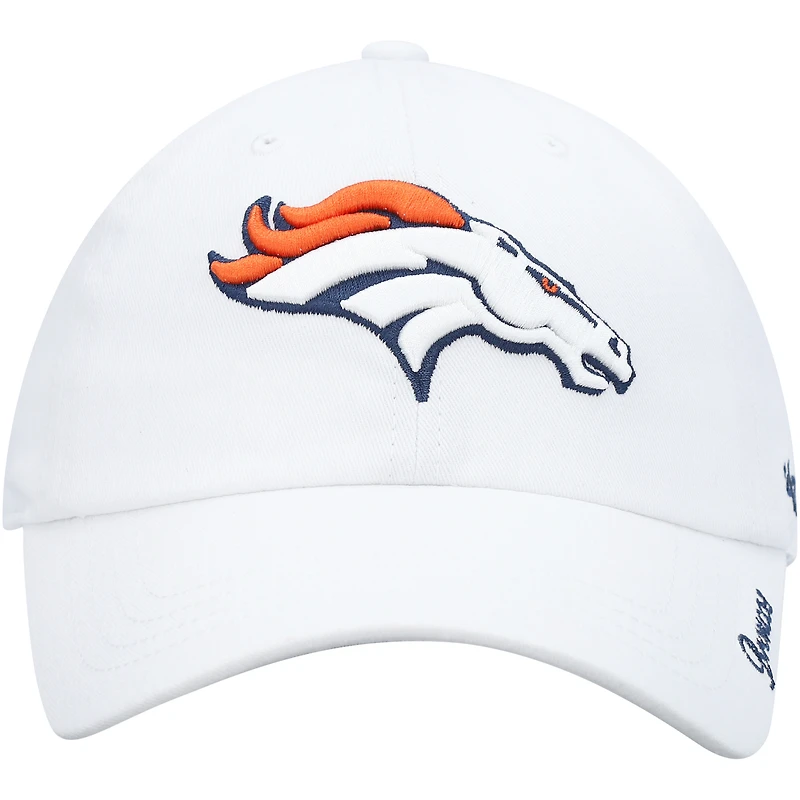 Women's '47 White Denver Broncos Miata Clean Up Logo Adjustable Hat