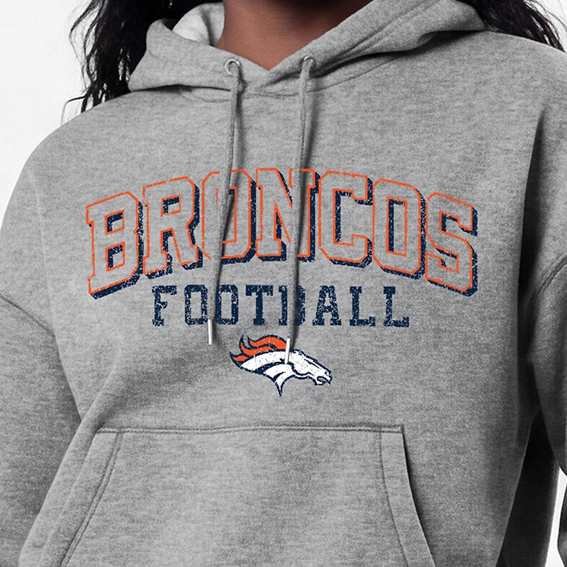 Women's Champion Gray Denver Broncos Triumph Tri-Blend Hoodie