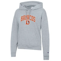 Women's Champion  Heather Gray Denver Broncos Powerblend Hoodie