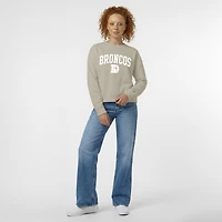 Sweat-shirt en polaire Champion Powerblend au beurre de cacao marron clair pour femme, coloris Denver Broncos
