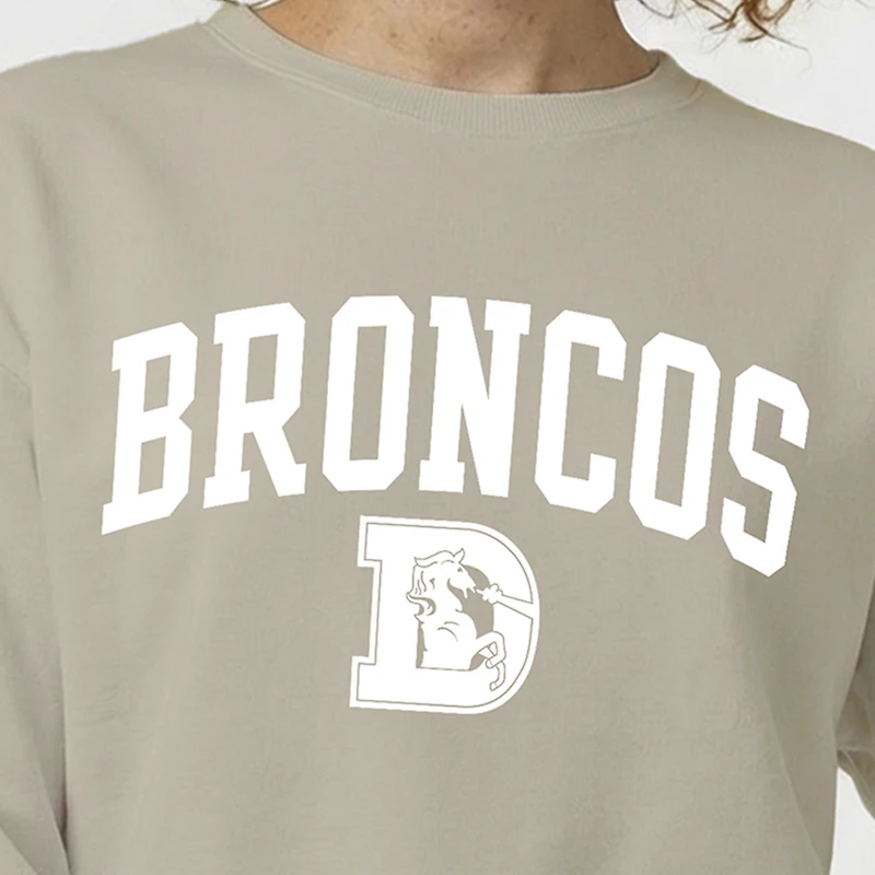 Women's Champion  Light Brown Denver Broncos Powerblend Cocoa Butter Fleece Sweatshirt