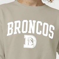 Women's Champion  Light Brown Denver Broncos Powerblend Cocoa Butter Fleece Sweatshirt