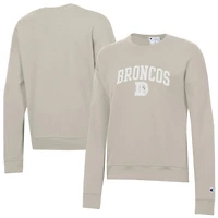 Women's Champion  Light Brown Denver Broncos Powerblend Cocoa Butter Fleece Sweatshirt