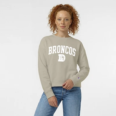 Women's Champion  Light Brown Denver Broncos Powerblend Cocoa Butter Fleece Sweatshirt