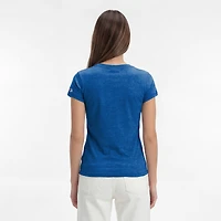 Women's Champion Royal Denver Broncos Triumph Tri-Blend V-Neck T-Shirt