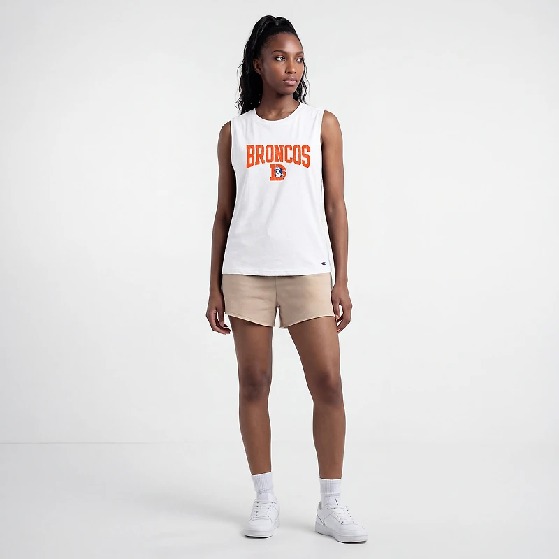 Women's Champion  White Denver Broncos Muscle Tank Top