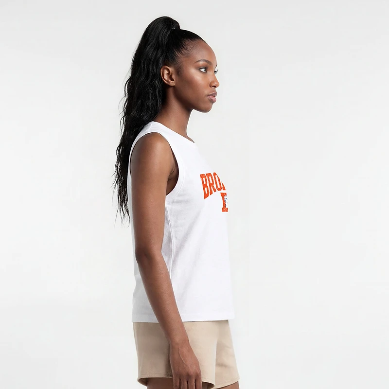 Women's Champion  White Denver Broncos Muscle Tank Top