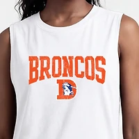 Women's Champion  White Denver Broncos Muscle Tank Top