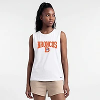 Women's Champion  White Denver Broncos Muscle Tank Top