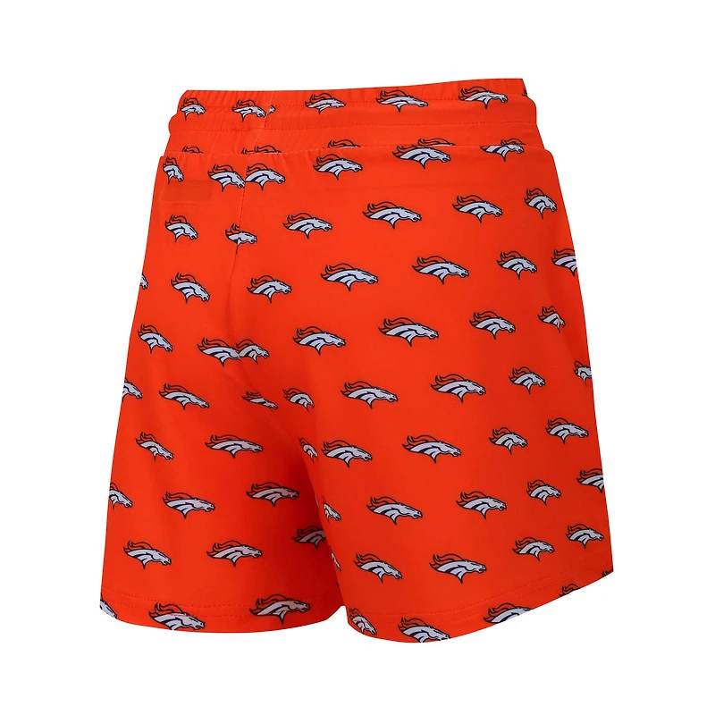 Women's Concepts Sport Denver Broncos Gauge Allover Print Cropped Tank Top & Shorts Sleep Set