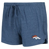 Women's Concepts Sport Navy/Orange Denver Broncos Raglan Long Sleeve Top & Shorts Lounge Set